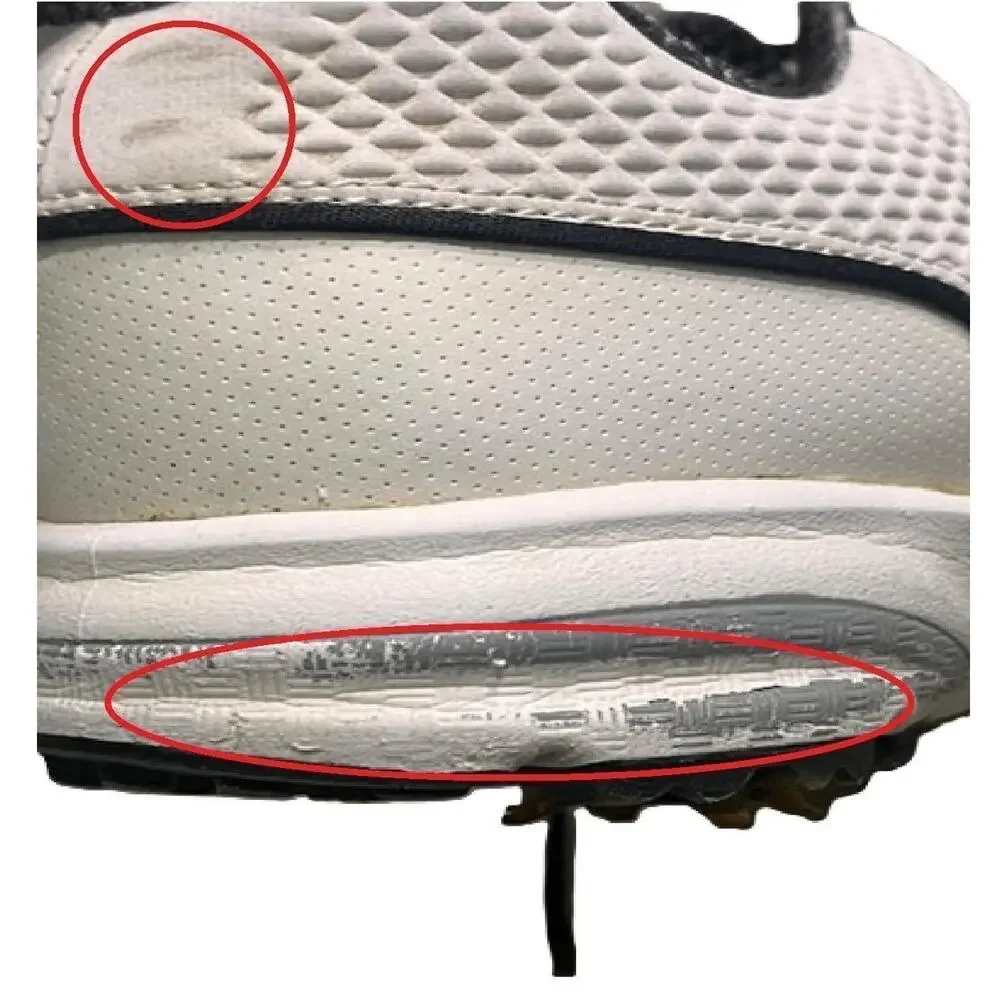 Footjoy Contour Fit Golf Shoes Mens Size 8 Soft Spike 54091 White/Blk